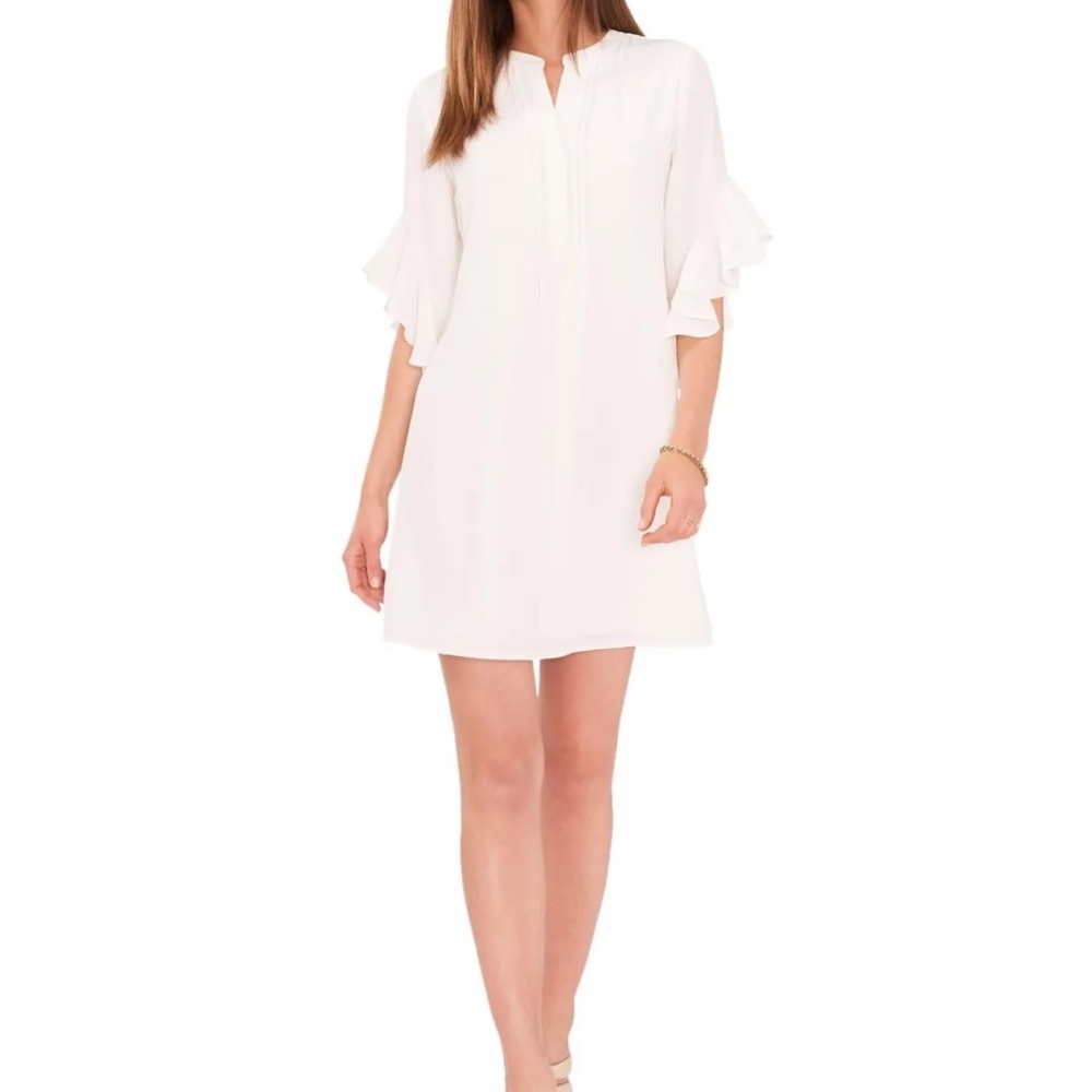 Vince Camuto flutter sleeve rumple mini dress Size Large NWOT never worn